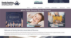 Desktop Screenshot of familydentistrymonona.com